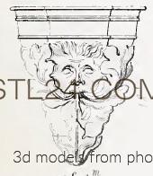 Кронштейны (CORBEL_0885 -  | 3D model 3DSMAX / OBJ / STL) 3D модель для ЧПУ станка